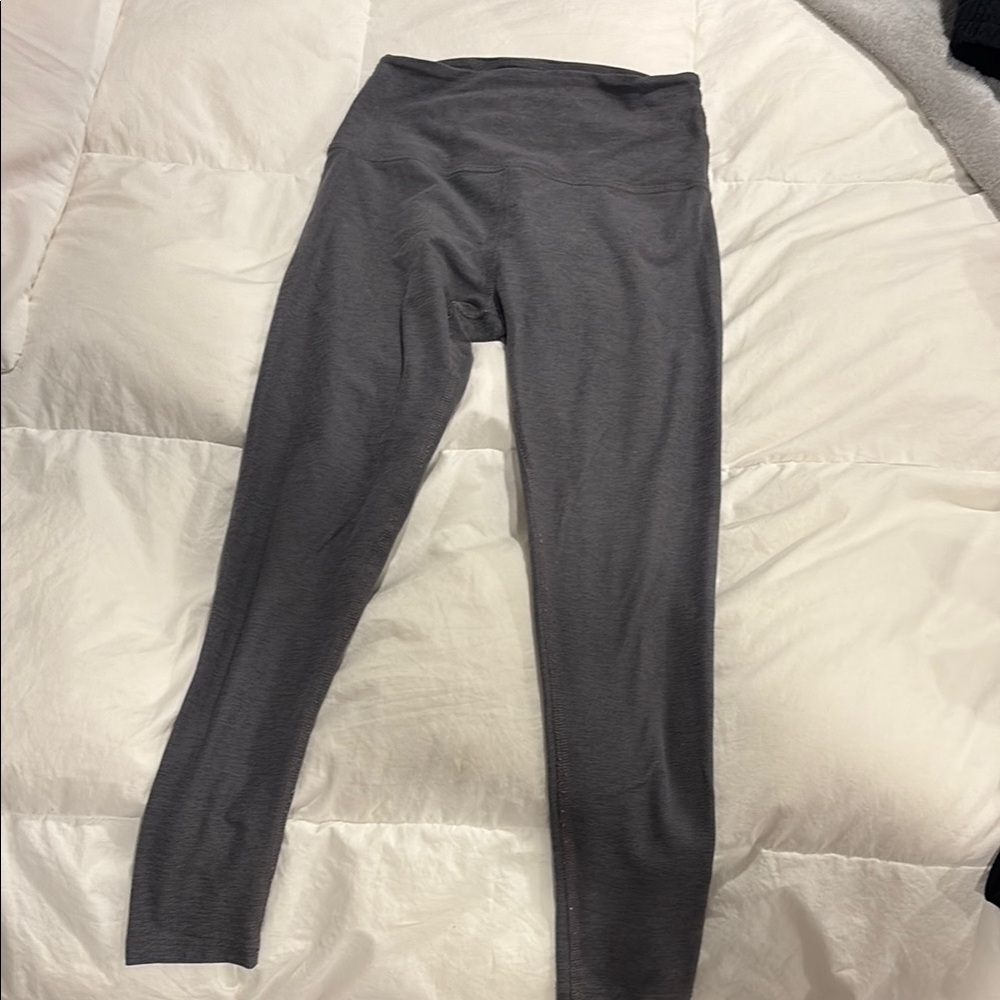Gray High-Waisted Leggings